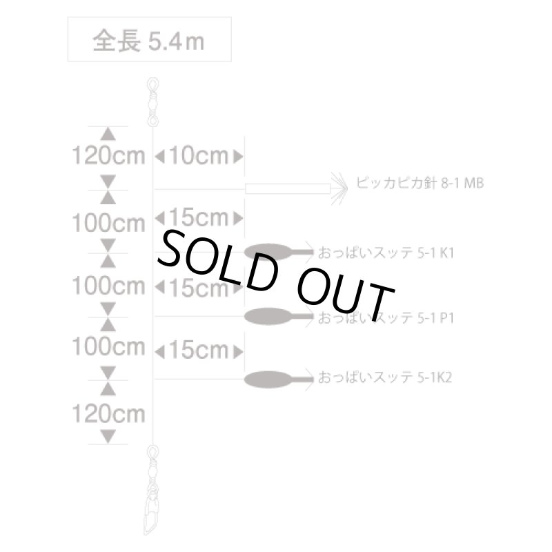 画像2: YAMASHITA ヤマシタ イカ釣セット POB 5-1 4本 (2)