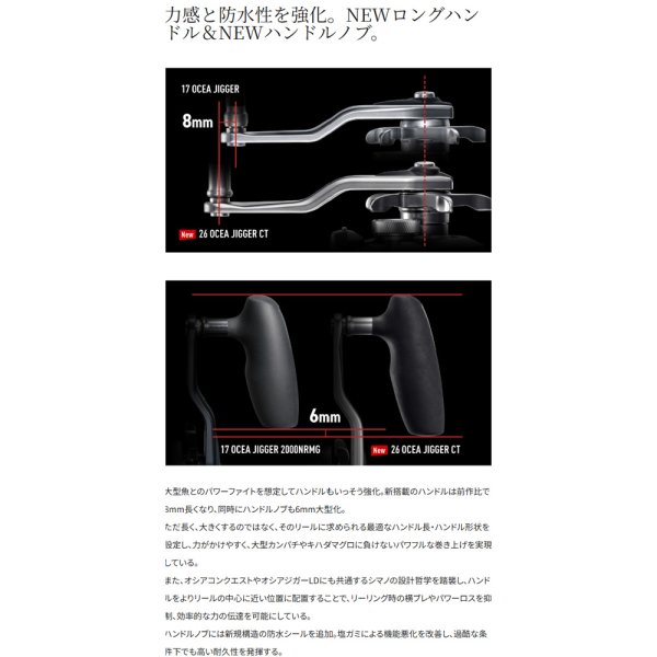 シマノ 26オシアジガー CT 2501HG｜左巻き 大容量ハイギア カウンター