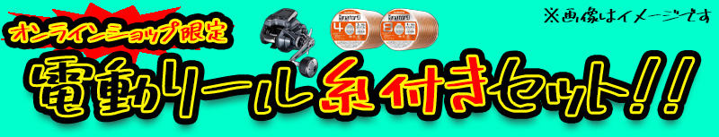 つり吉オンラインショップ限定の電動リールラインセット